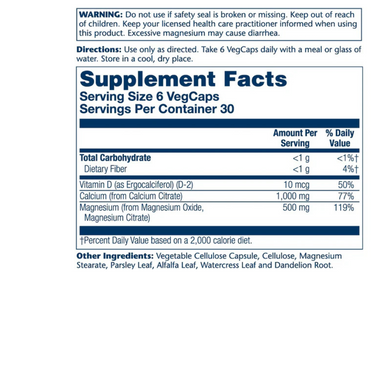 Cal-Mag Citrate w/D-2, 2:1 Ratio